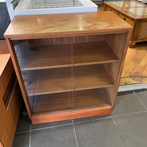 Vintage Glass Sliding Door Bookcase