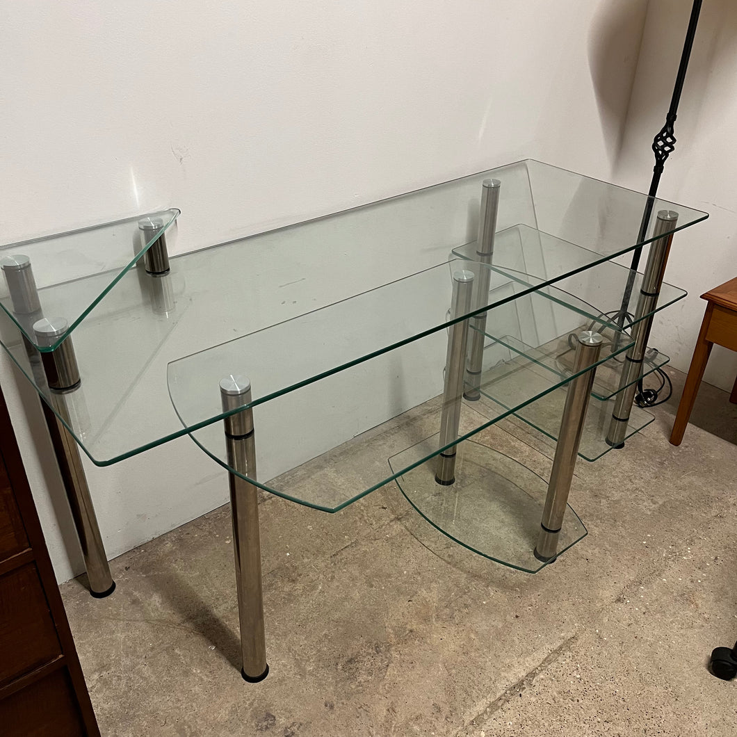 Glass and Chrome Desk