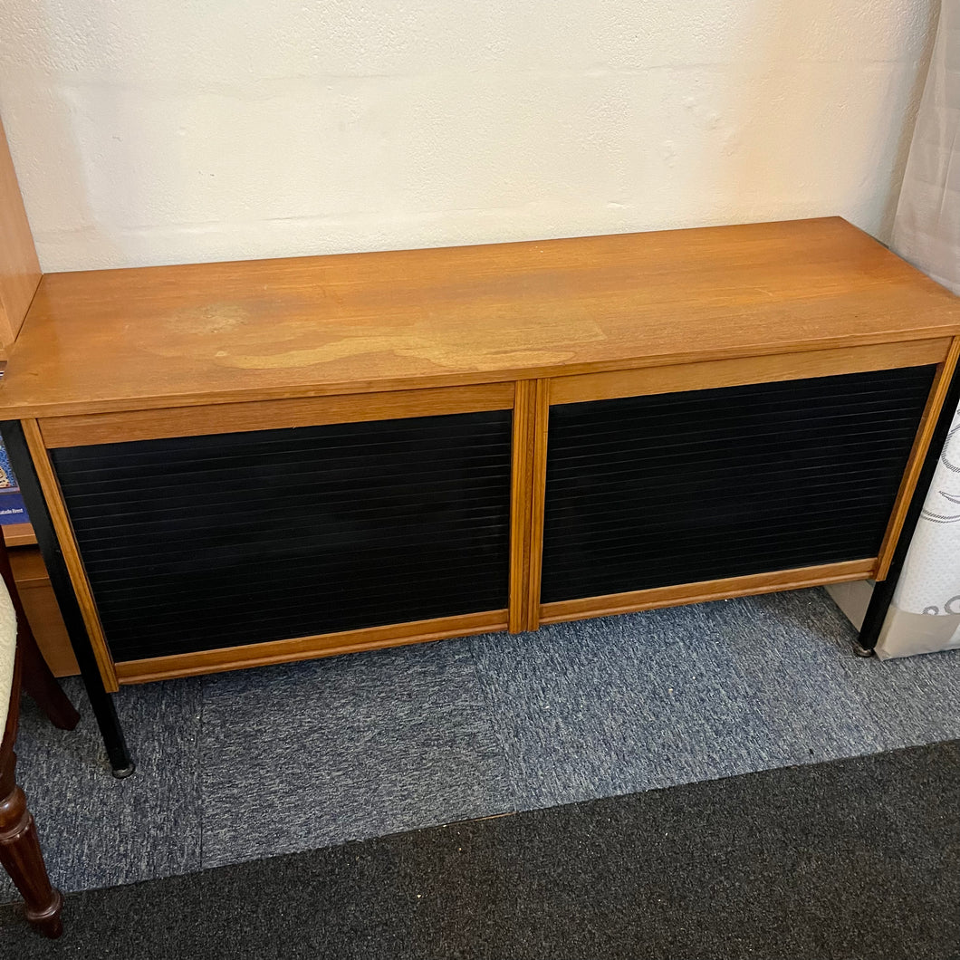 Vintage Retro Mid Century Roller Shutter Sideboard