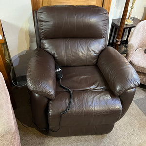 Brown Leather Rise &Recline Chair