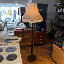 Load image into Gallery viewer, Wooden Standard Lamp with Cream Shade