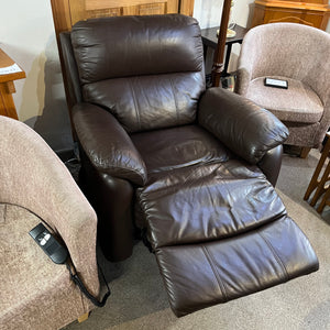 Brown Leather Rise &Recline Chair